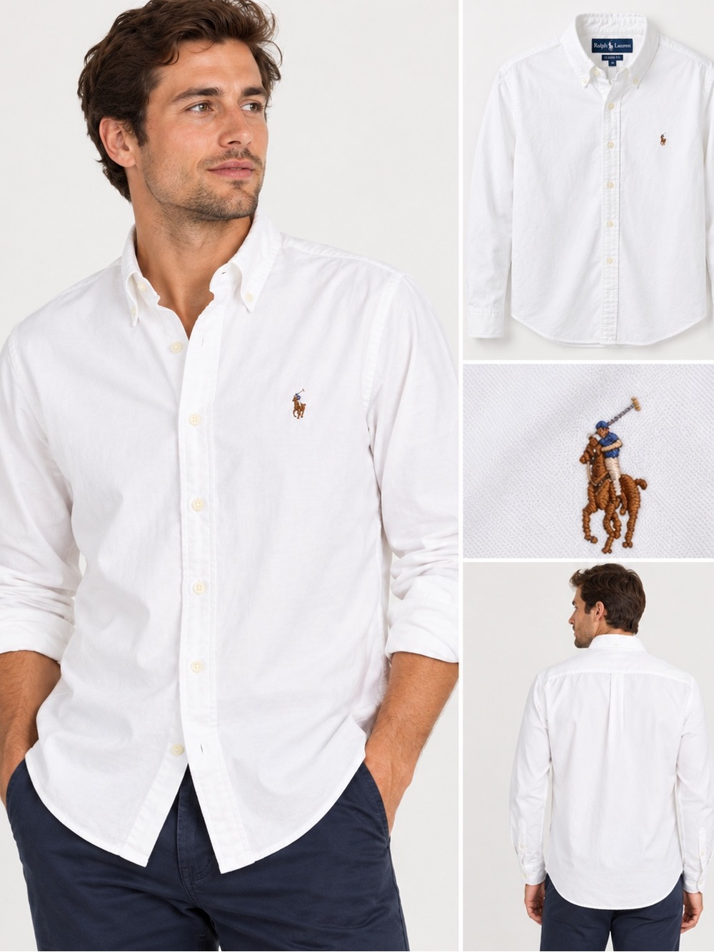 Polo by Ralph Lauren White Oxford Button-Down Shirt - Classic Men’s Shirt Sz 18